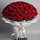 Букет 101 Красная роза Блэк Мэджик в Мекенской
