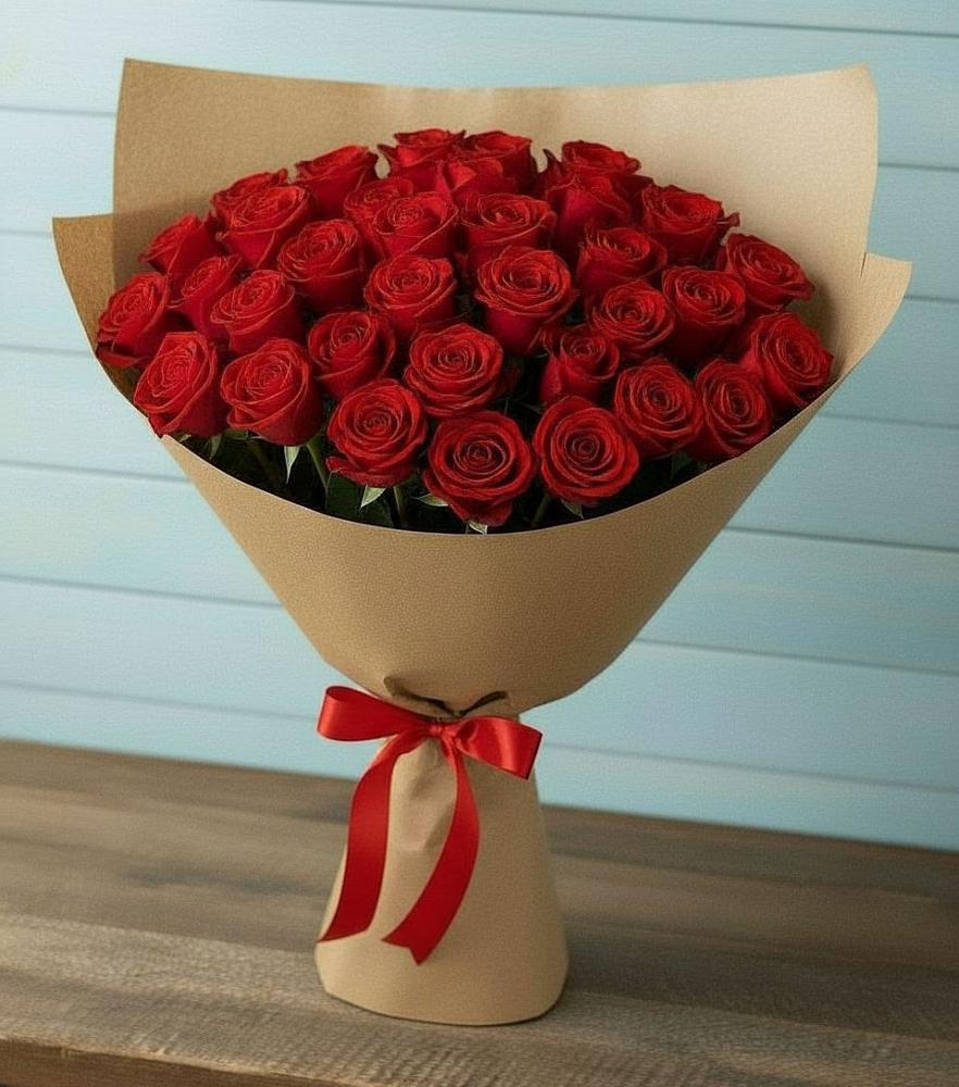 Букет Красные розы Милано в Мекенской