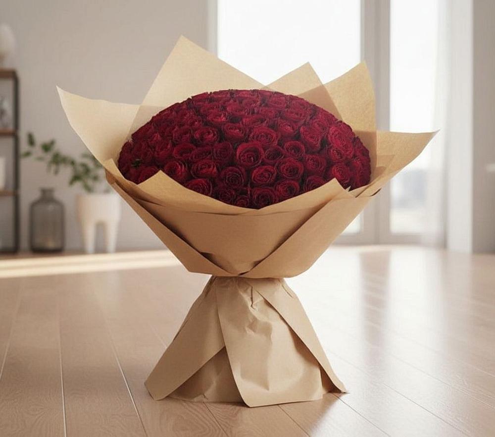 Букет 101 Красная роза в Мекенской