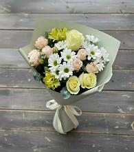 Букет цветов из:  Альстромерии, Розы и Хризантемы в Мекенской
