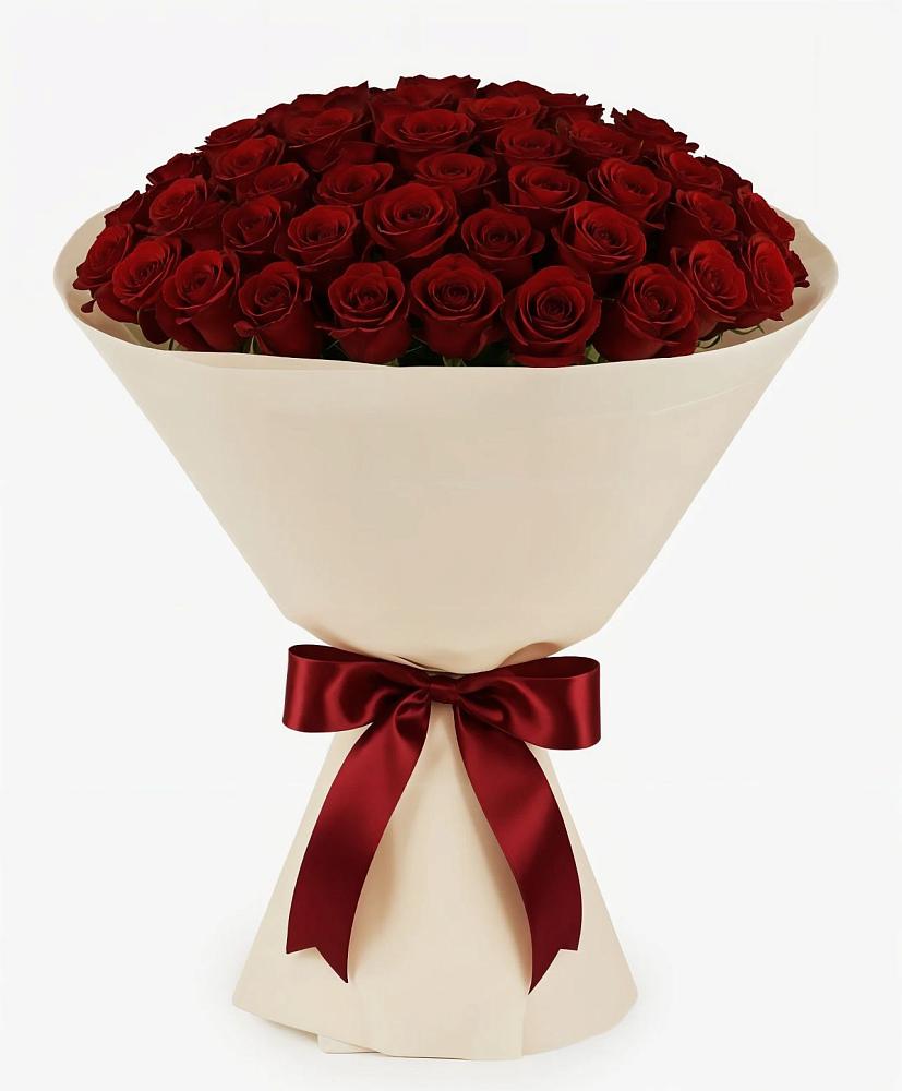 Букет 101 Бордовая роза Блэк Бакарра в Мекенской