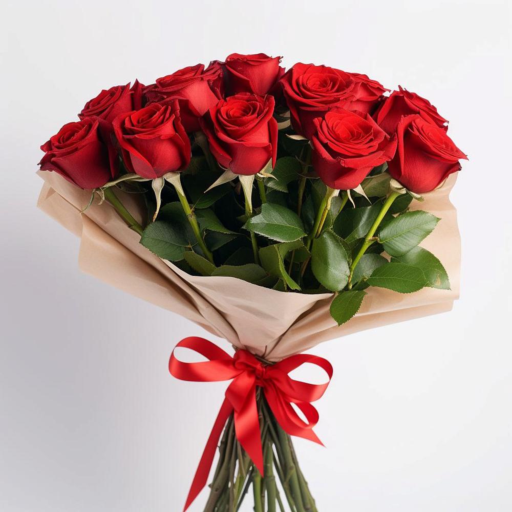 Букет 11 Красных роз Эдлесс Лав в Мекенской